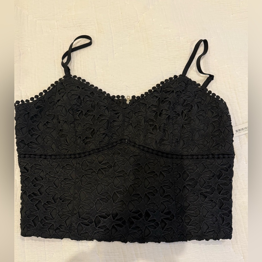 NWT Aqua Black Corset Top